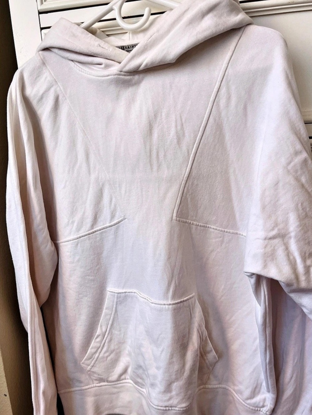 AllSaints Pullover Hoodie Cotton White